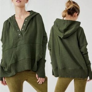 FREE PEOPLE FP movement solid honey dove hoodie pullover size:L